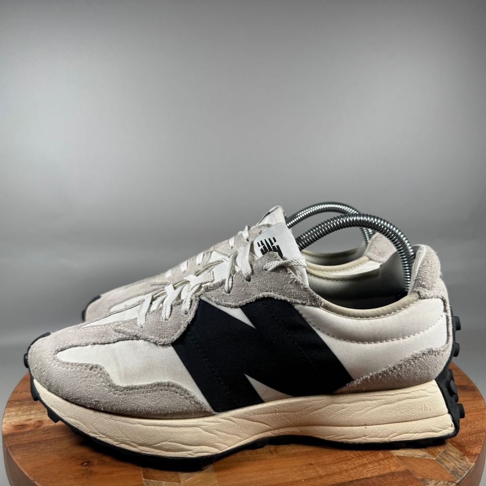 New Balance 327 Sea Salt Black Suede Sneakers WS327FE Womens 9.5 Mens 8 - Picture 3 of 8